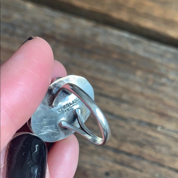 Vintage Blue Feldspar Sterling Silver Ring - Picture 6 of 6